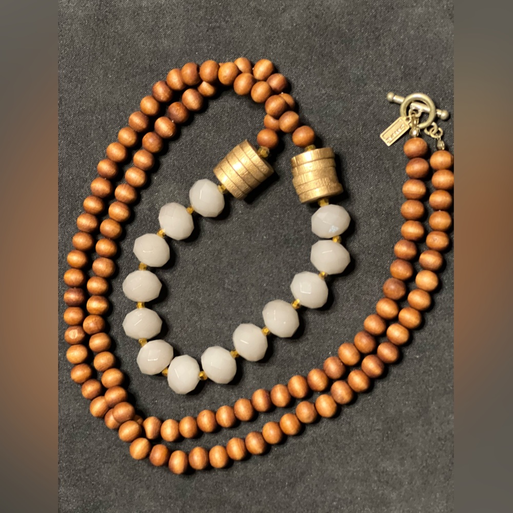 Beaded Canvas Necklace